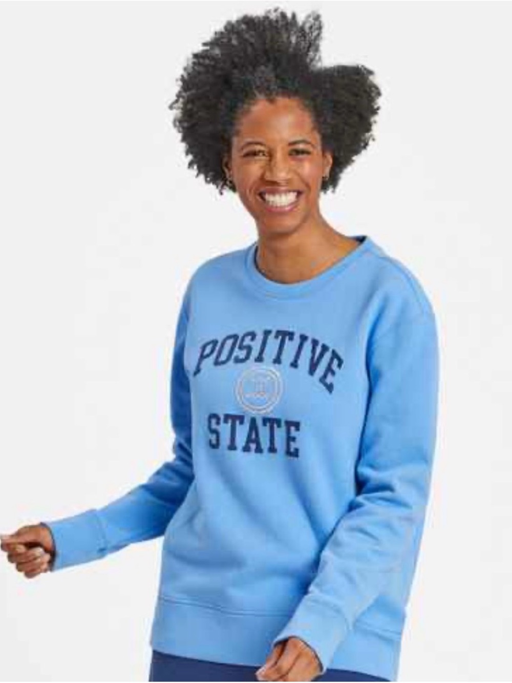 Life is Good Positive State Crewneck Sweatshirt Large GUC Cozy Winter Comfy